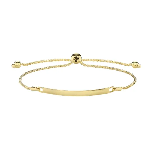 9ct Yellow Gold Ladies Id Pull Style Bracelet 3.7g